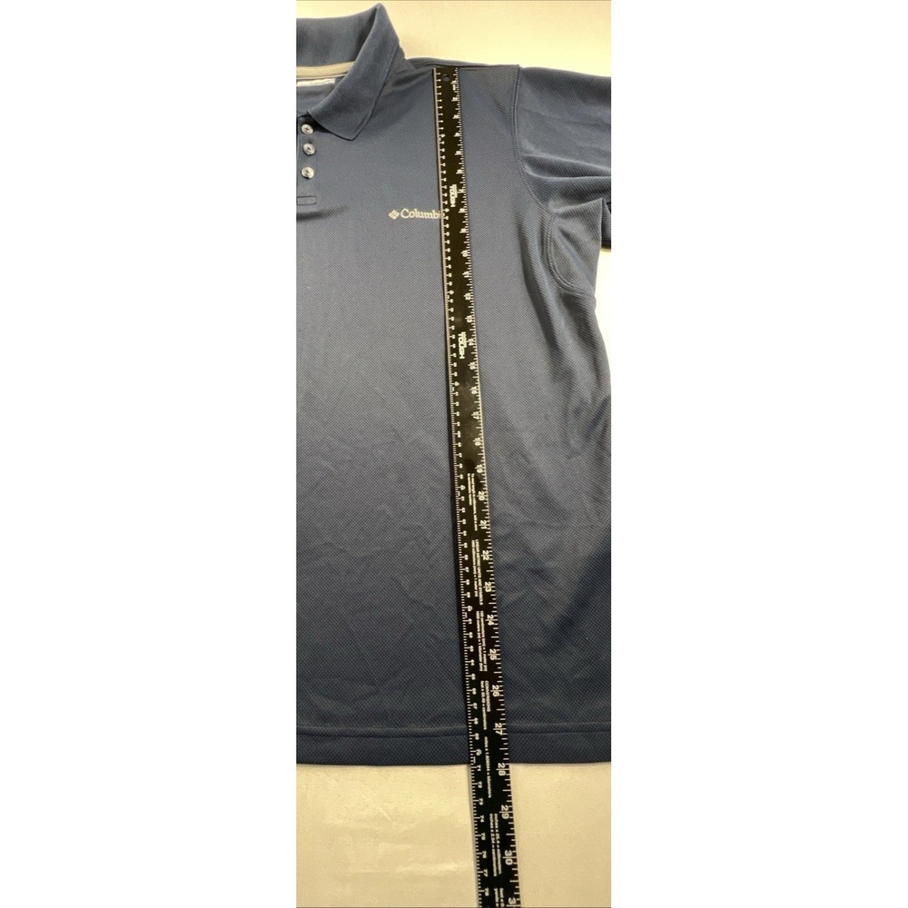 Columbia Polo Shirt Mens XL Navy Blue Omni-Wick Mesh Performance Golf Top - Picture 6 of 8